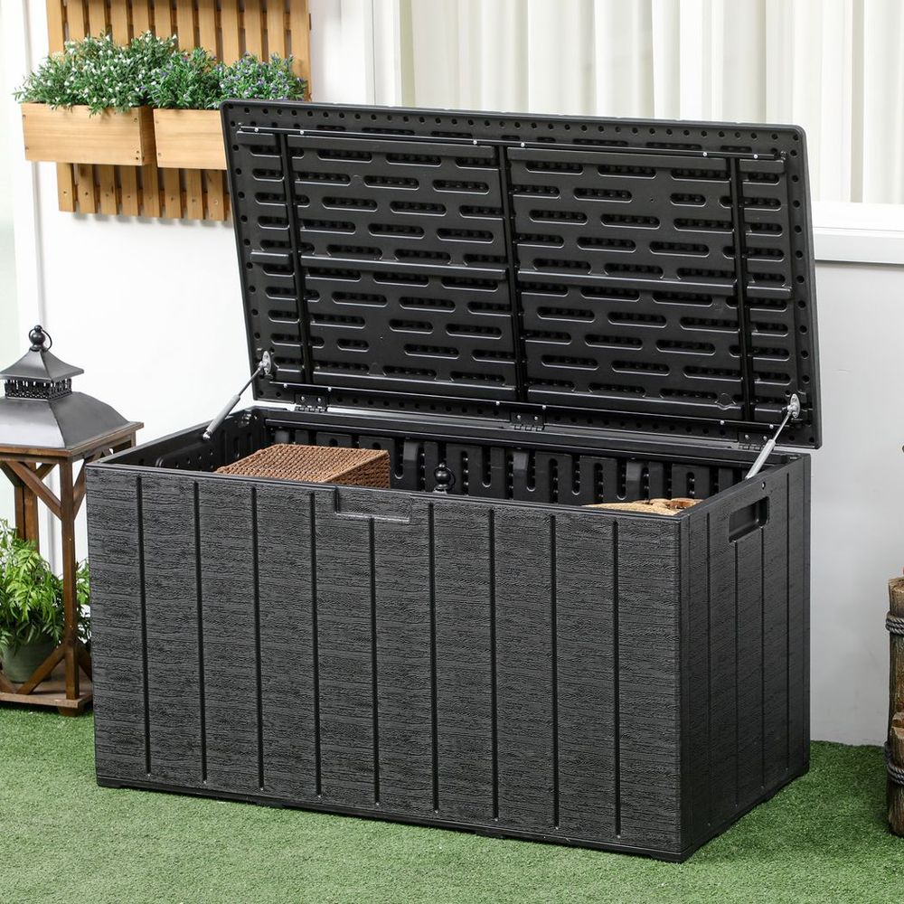 Outdoor Garden Storage Box in Black