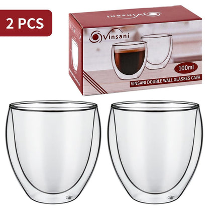 Casa Barware Glasses Dual-Walled x2