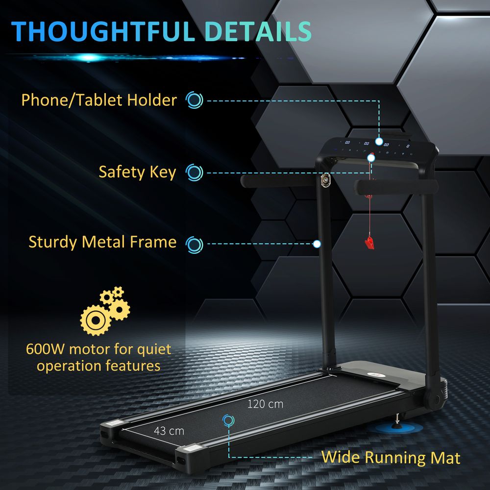 Electric Treadmill Foldable 1.85HP