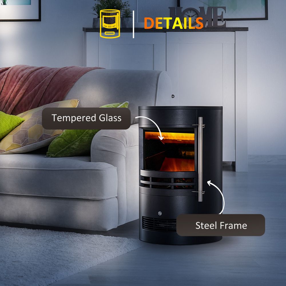 Realistic Charcoal Electric Fireplace 900w and 1800w Settings