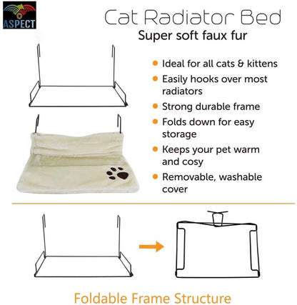 Radiator Bed for Cats in Cream