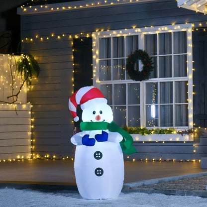 LED Inflatable Standing Snowman 4ft