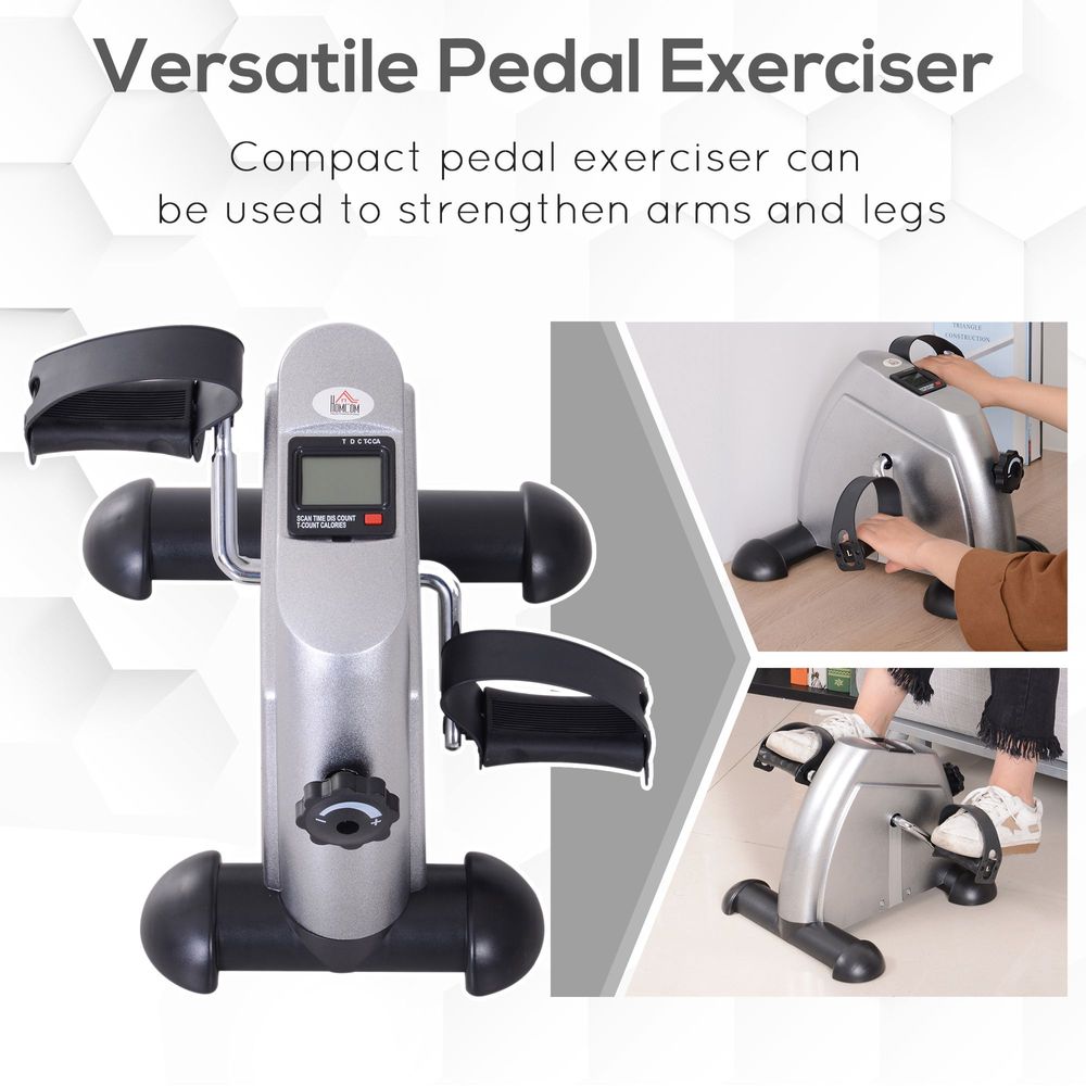 Portable Mini Exercise Bike, Silver