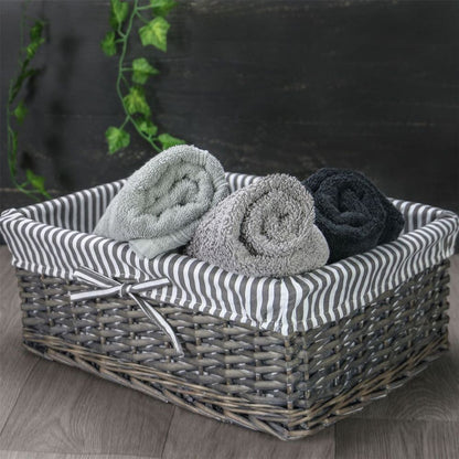 Large Grey Wicker Basket