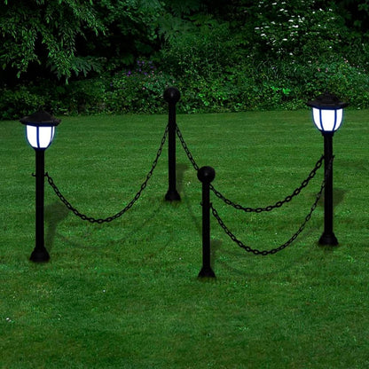 Chain Fence with Solar Lighting