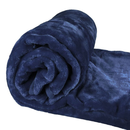 Faux Mink Blanket Blue