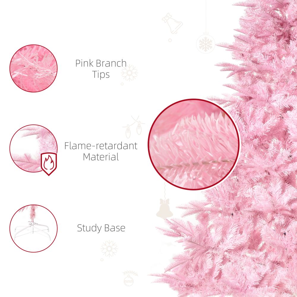 Pink Artificial Christmas Tree 6ft