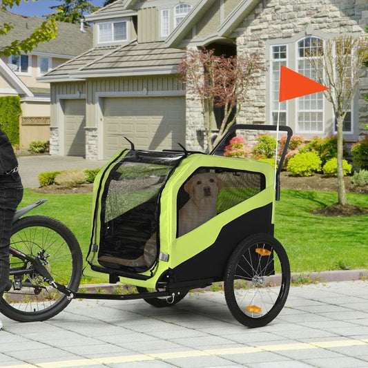 Large Dog Stroller for Bikes in Green
