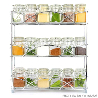 Herb & Spice Rack In Chrome 3 Tier