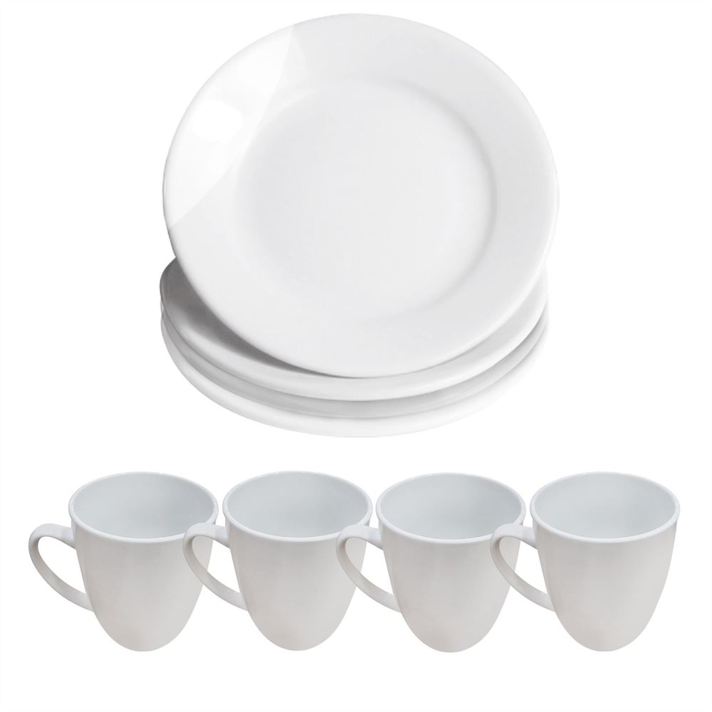 Porcelain Dinner Set 16 Piece White