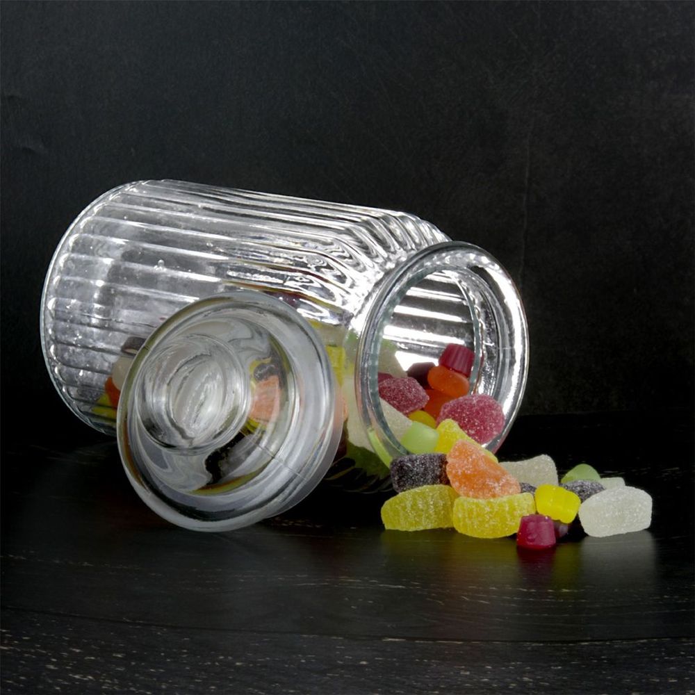 Set of 3 1.3L Vintage Airtight Glass Jars