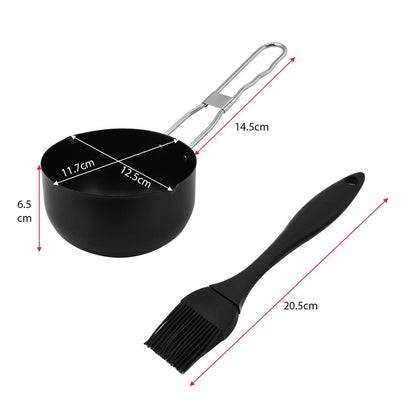 BBQ Steel Saucepan Set with Silicone Basting Brush