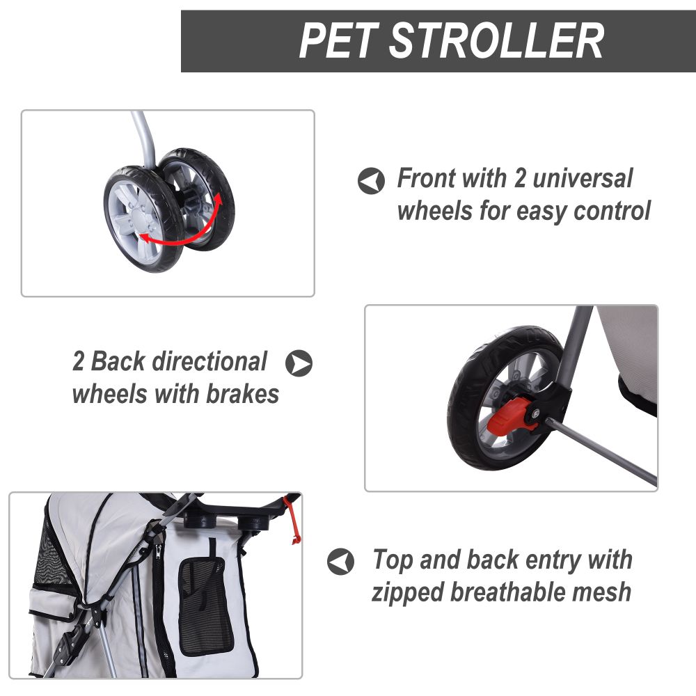 Pet Stroller Grey