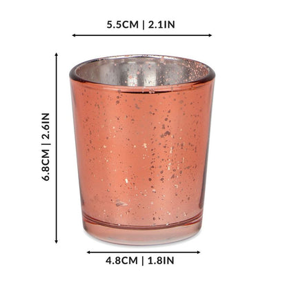 Rose Gold Tea Light Holders x12