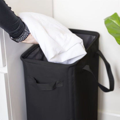 Laundry Basket with Handles 45L Black