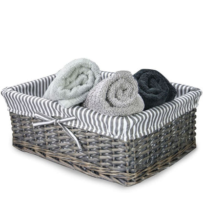 Large Grey Wicker Basket