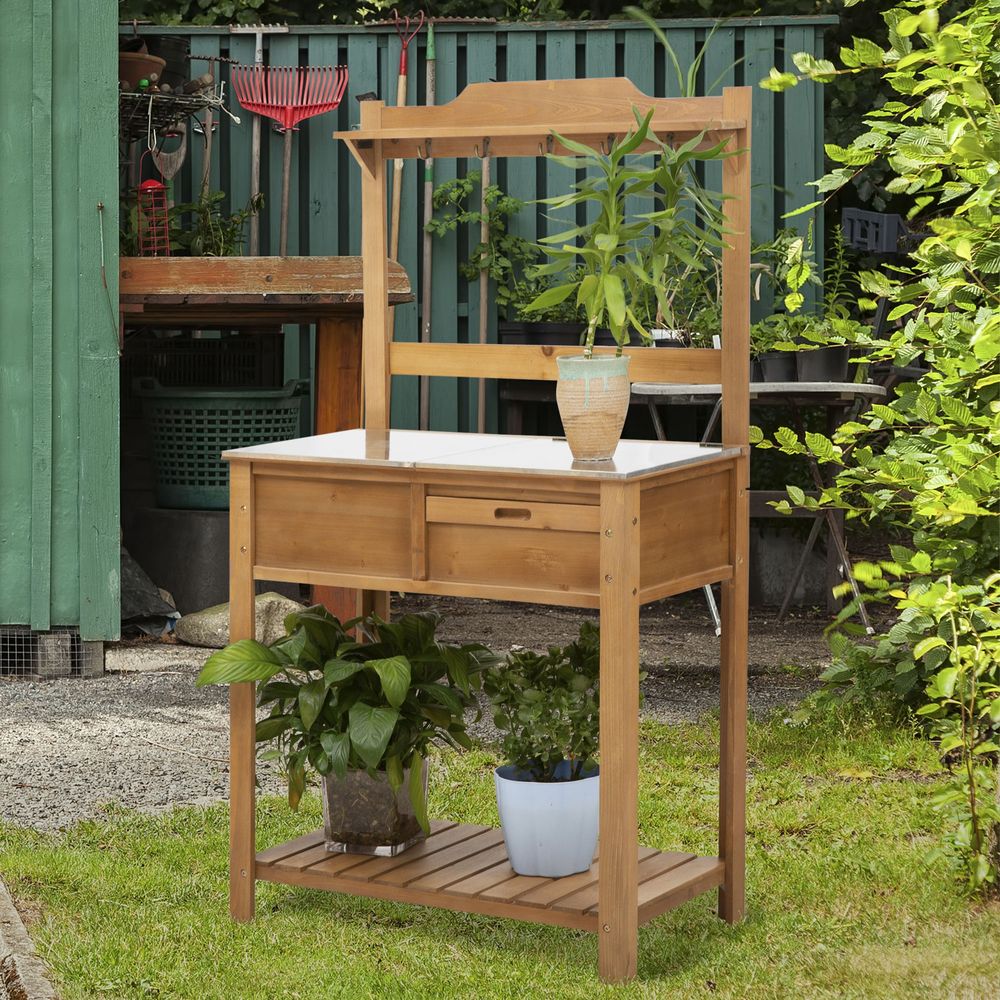 Garden Potting Table Workstation