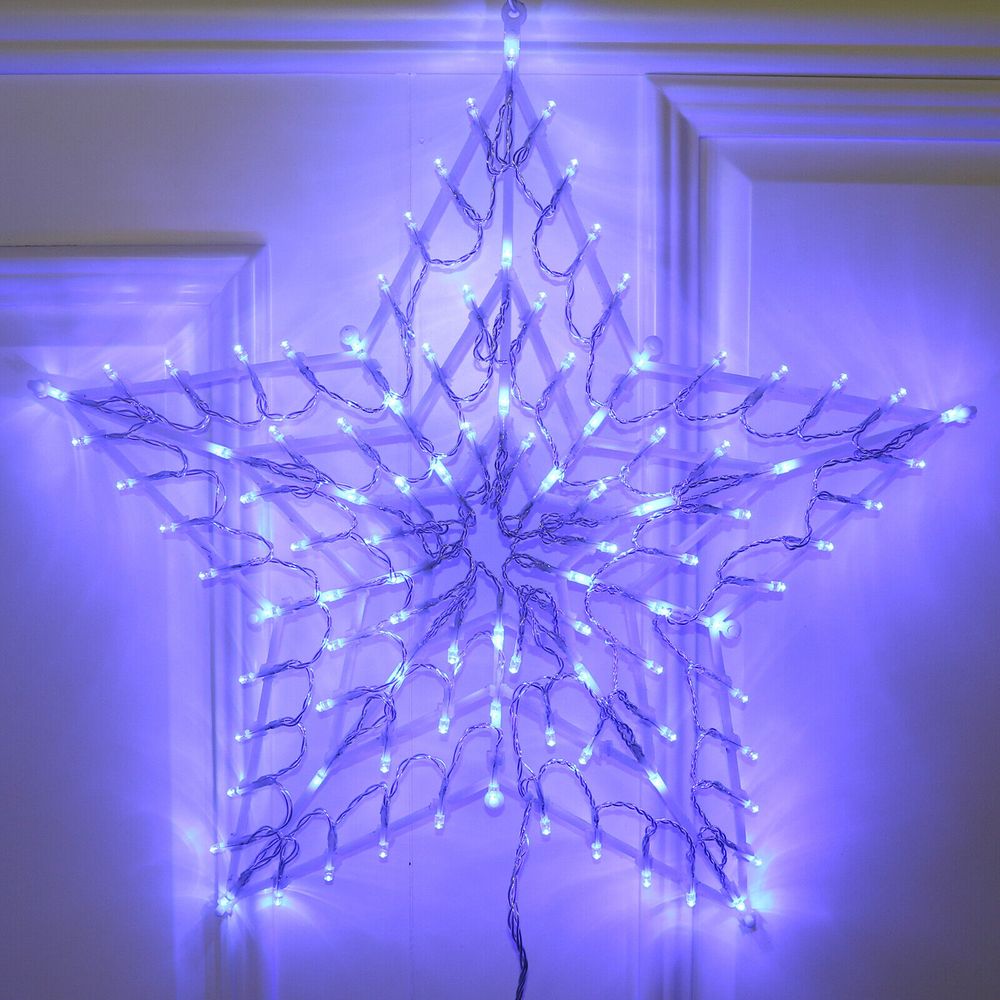 LED Christmas Star Decoration Blue Light