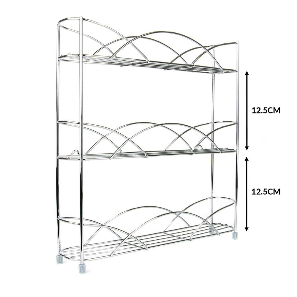 Herb & Spice Rack In Chrome 3 Tier