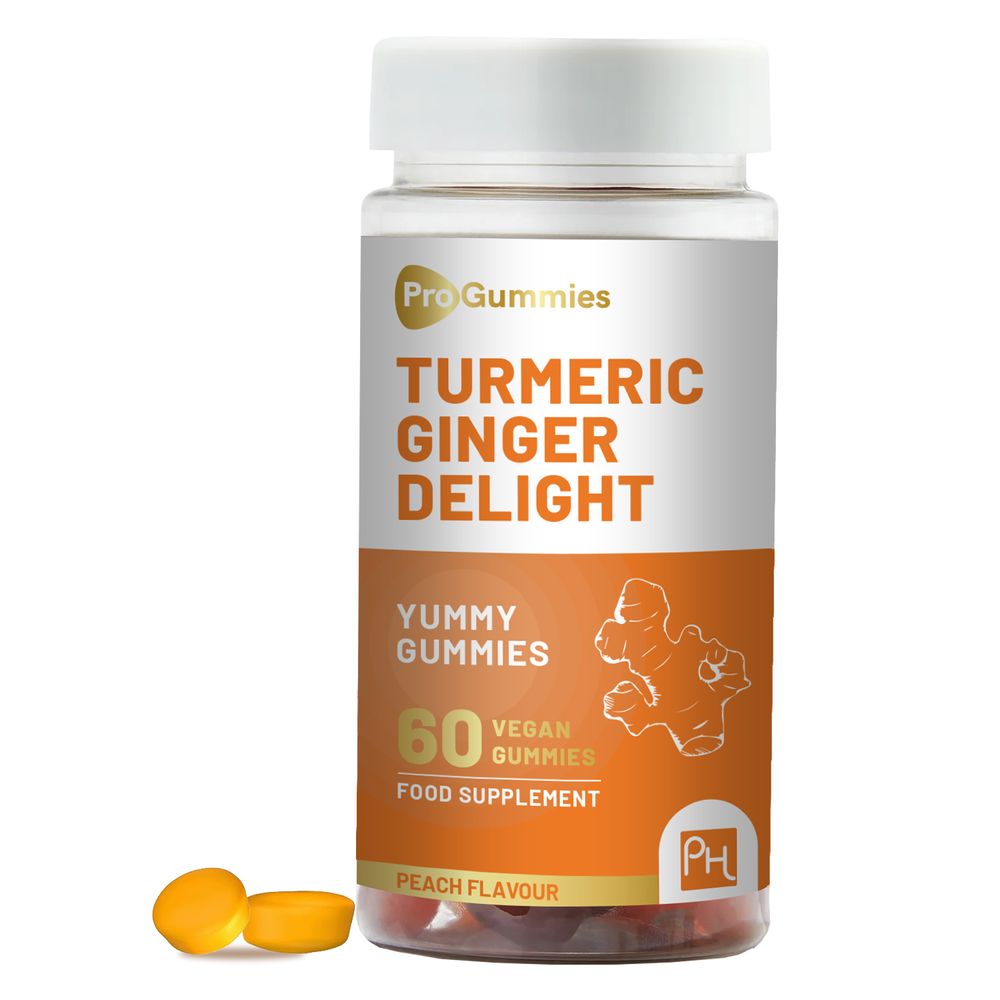 60 Pro Vegan Turmeric and Ginger Gummies