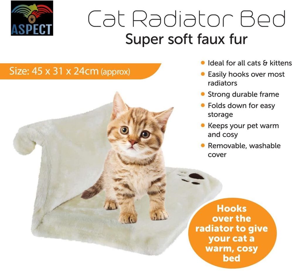 Radiator Bed for Cats in Cream