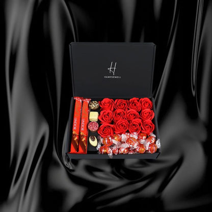 Luxury Lindt Hamper With Red Roses