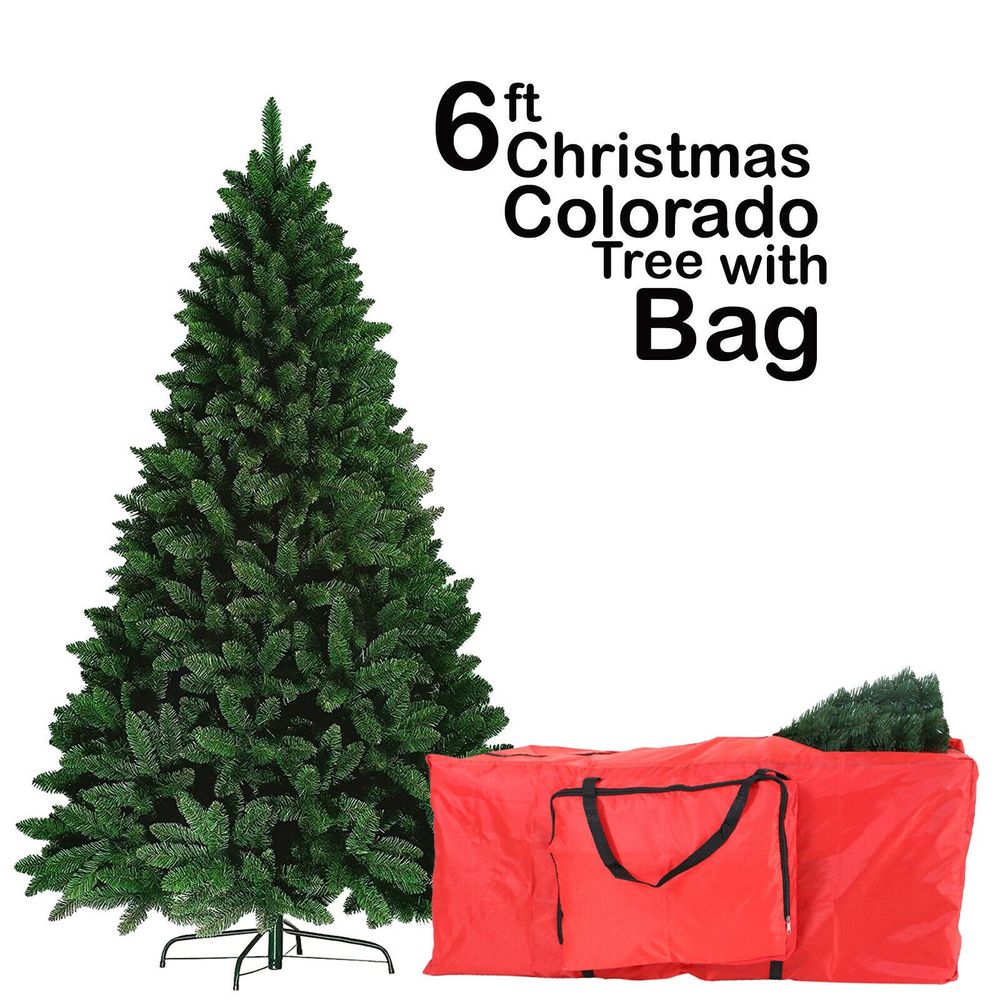 Artificial 6ft Colorado Christmas Tree (180cm) with Red Bag