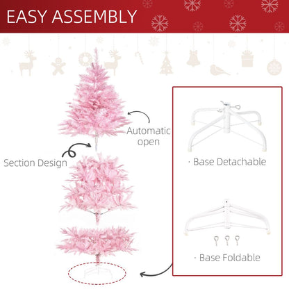 Pink Artificial Christmas Tree 6ft