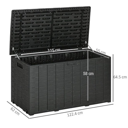 Outdoor Garden Storage Box in Black