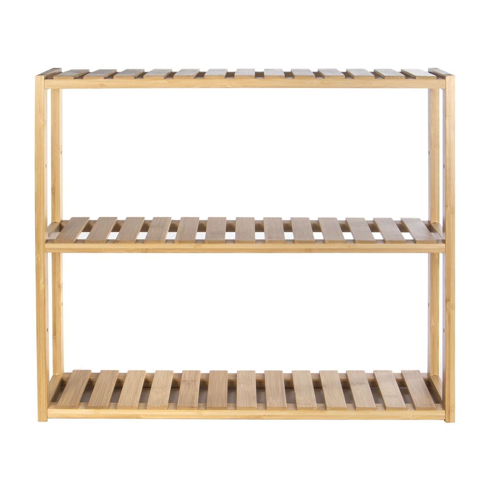 Natural Bamboo Shelves 3 Tier