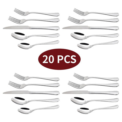 Flatware Cutlery Dinner Set Stainless Steel x20