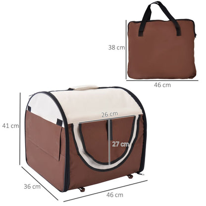 Small Soft Travel Carrier in Brown