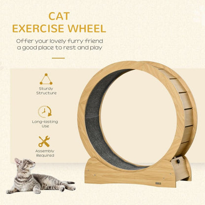 Wooden Cat Exercise Wheel