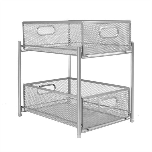 Steel Shelves 2 Tier Sliding