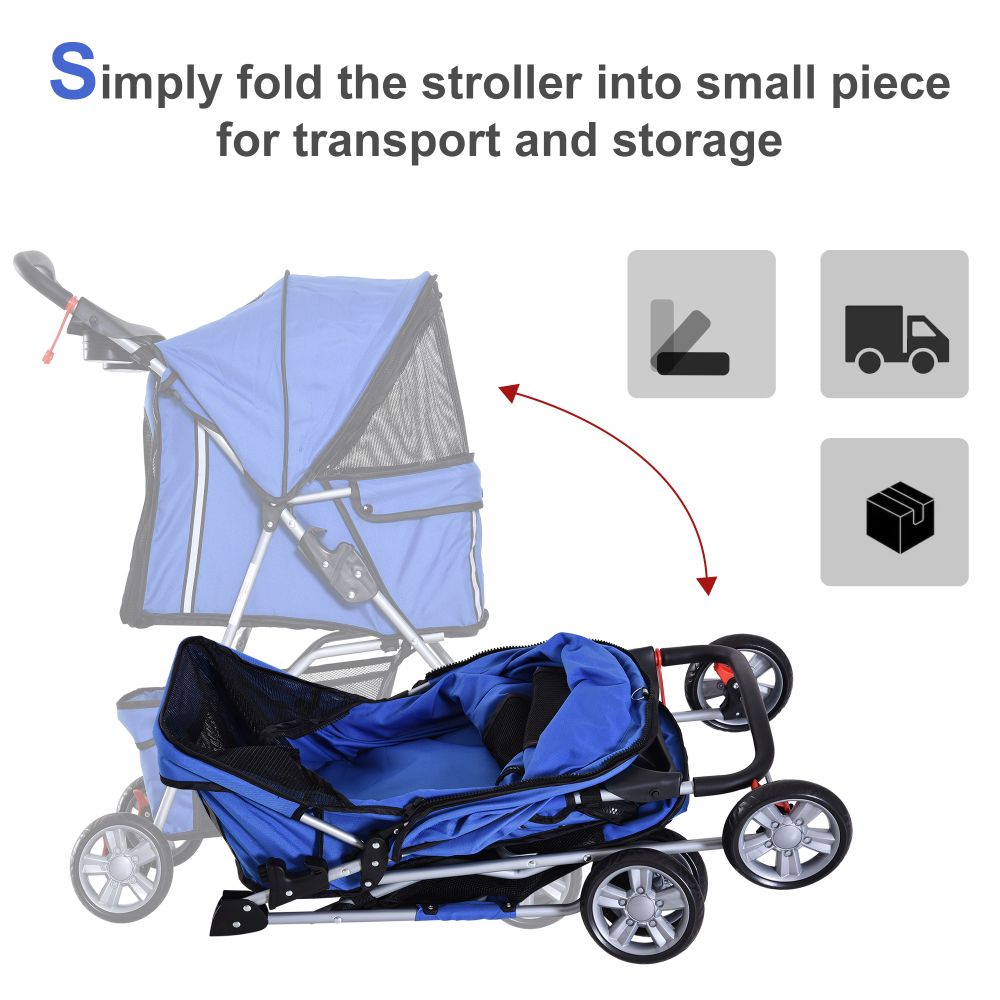 Pet Stroller Blue