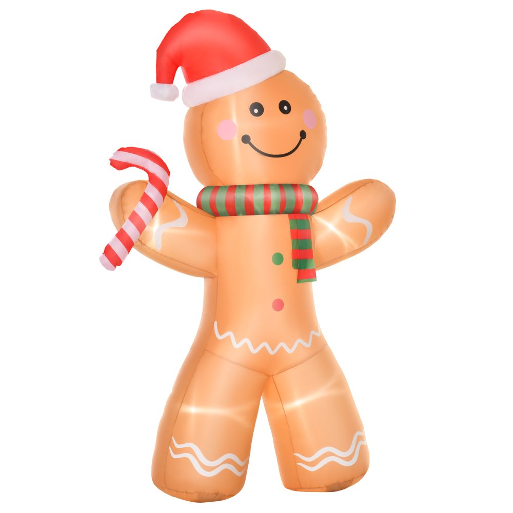 Light Up Inflatable Christmas Gingerbread Man 2.4m