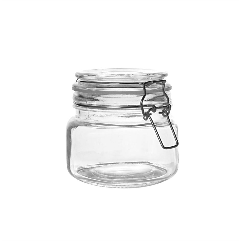 6 Pcs 500ml Jars with Clip Top