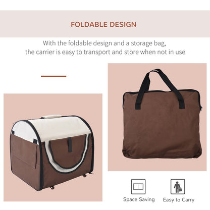 Small Soft Travel Carrier in Brown