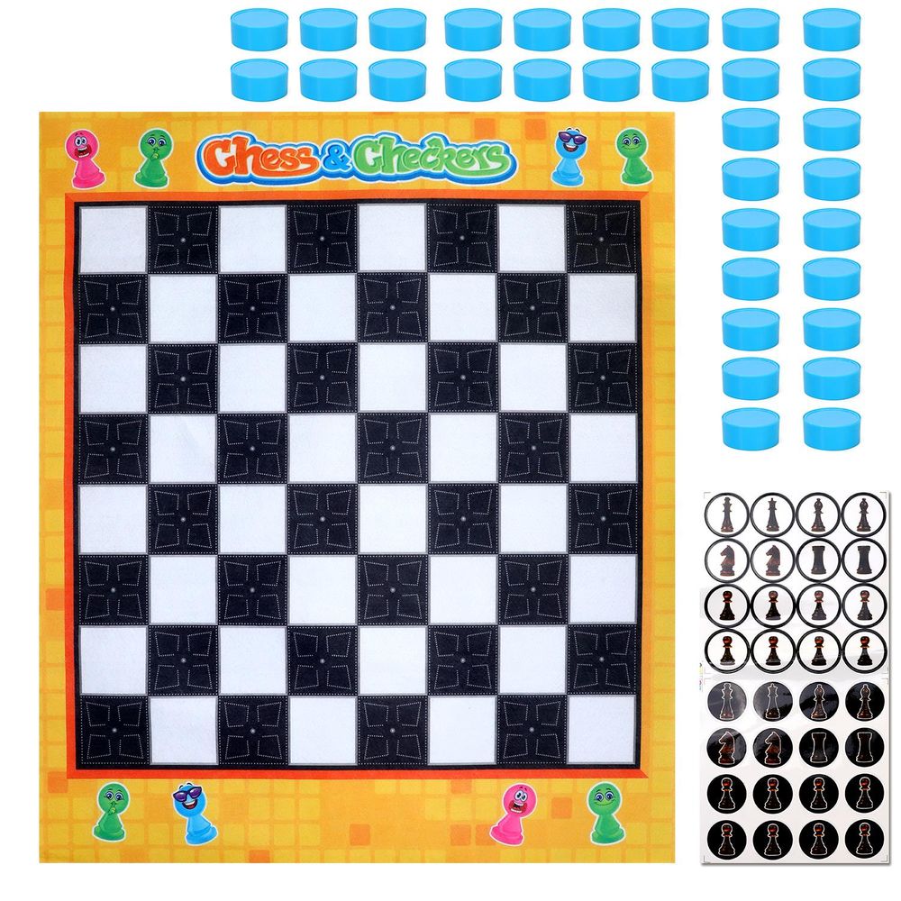 Chess & Checkers Family Play Mat