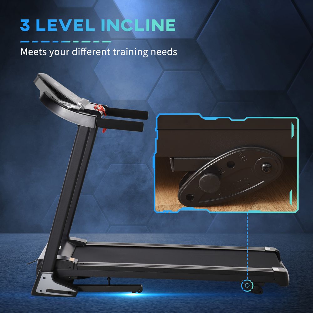 Folding Electric Treadmill: 12km/h, LED Display