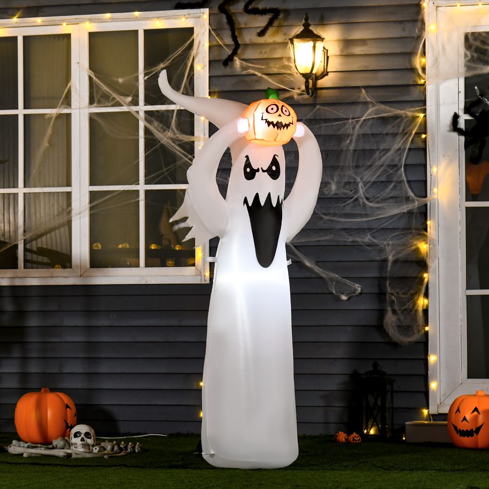 Inflatable 6FT 1.8m Ghost & Pumpkin Halloween LED