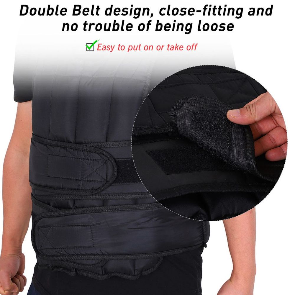 Black Adjustable 10KGS Weight Vest