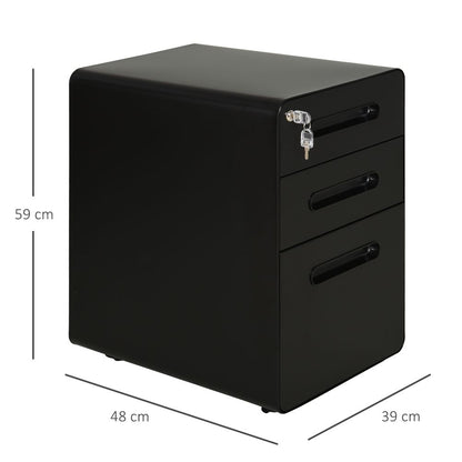 Modern Steel Filing Cabinet 3 Drawer