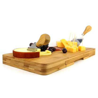 Bamboo Knife & Cheese Board Set