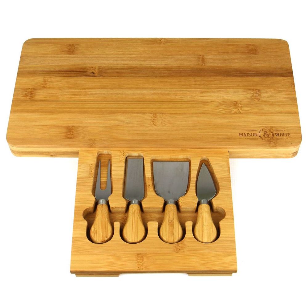 Bamboo Knife & Cheese Board Set